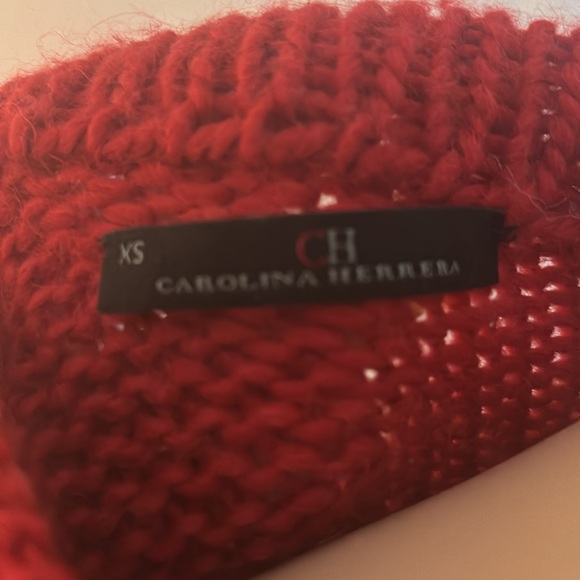 Carolina Herrera Red Wool Sweater XSmall - Picture 4 of 7